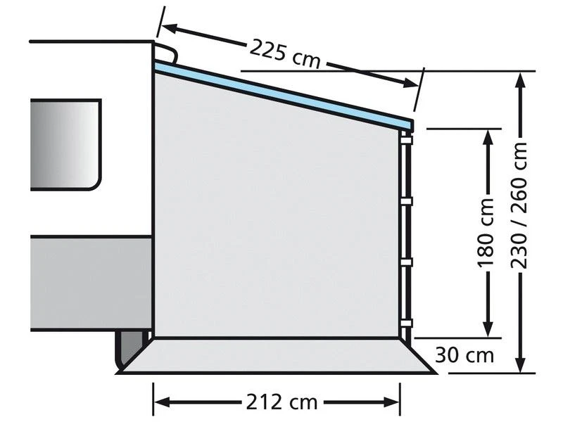Eurotrail Zijwand Cassetteluifel Zonder Raam 2 Eurotrail Zijwand Cassetteluifel Zonder Raam - Afbeelding 2
