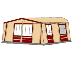 Te Velde Voortent Prelude 350 Cm Bordeaux -CampEssentials Verkoopwinkel 14 tevelde voortent prelude bordeaux 350 rechts 1