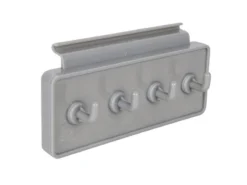 Bo-Camp Kapstok Voor Caravanrail 4 Haaks Wit