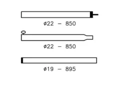 Umefa Campking Tentstok 22-19 Mm 180-250 Cm Zilververzinkt Staal