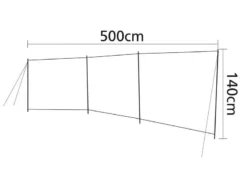 Bo-Camp Windscherm Stabile 3-Vaks 5x1,4 Meter -CampEssentials Verkoopwinkel 5 4 bo camp windscherm stabile 3 vaks 5 x 14 meter 4367651