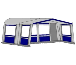 Hele Luifel Voor Voortent Aanritsbaar De Vaart Lux Serie Blauw.