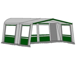 Hele Luifel Voor Voortent Aanritsbaar De Vaart Lux Serie Groen